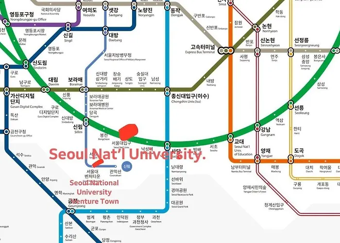 Opening Special Near Gwanaksan Snu Spacious 2 3 Queen Size Beds Up To 6 People * Seoul